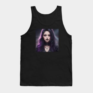 Gothic Siren beneath Concert Lights Tank Top